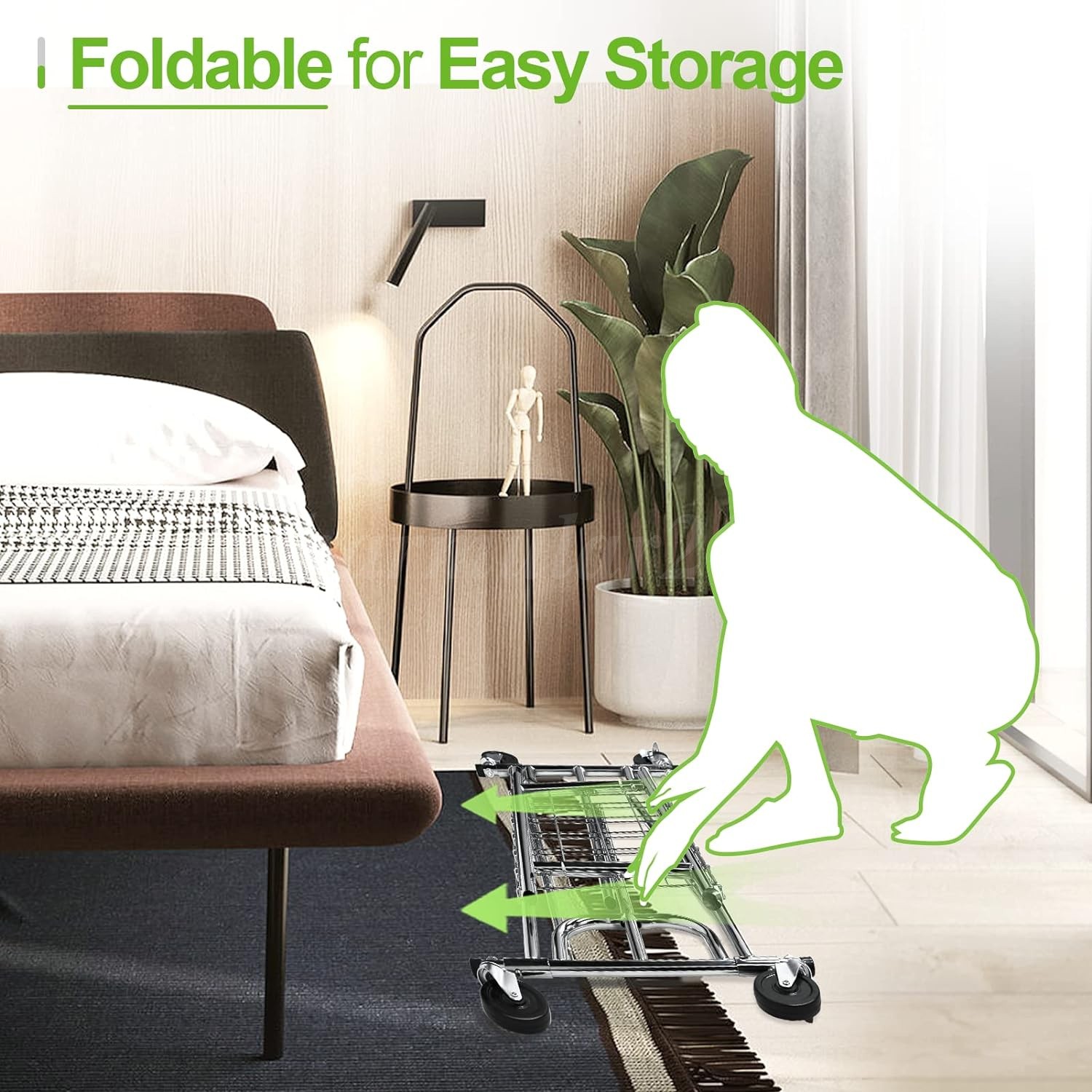 450lbs Heavy Duty Commercial Clothing Garment Rack Rolling Collapsible Chrome US