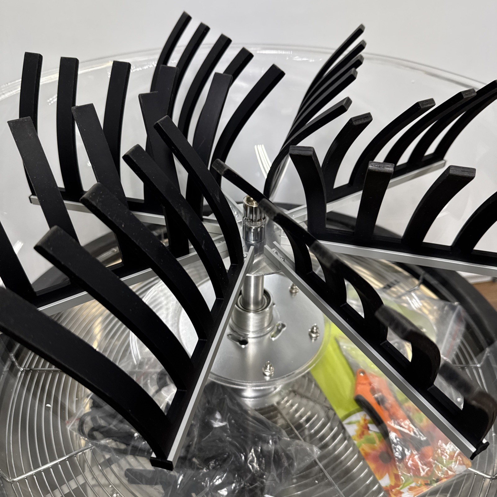 24" Hydroponic Spin Bowl Trimmer Electric Hand Spin Reaper Wet Dry Bud Trim