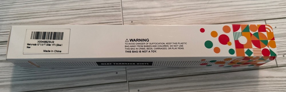 HTV Glitter Silver 12” X 8 Ft