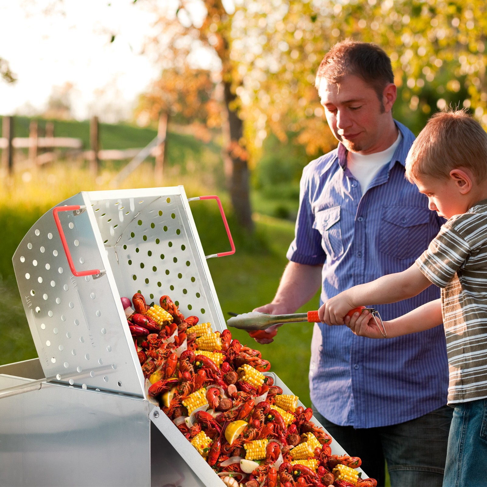 Creole Feast Outdoor Stove Propane Gas Cooker Crawfish Seafood Boiler