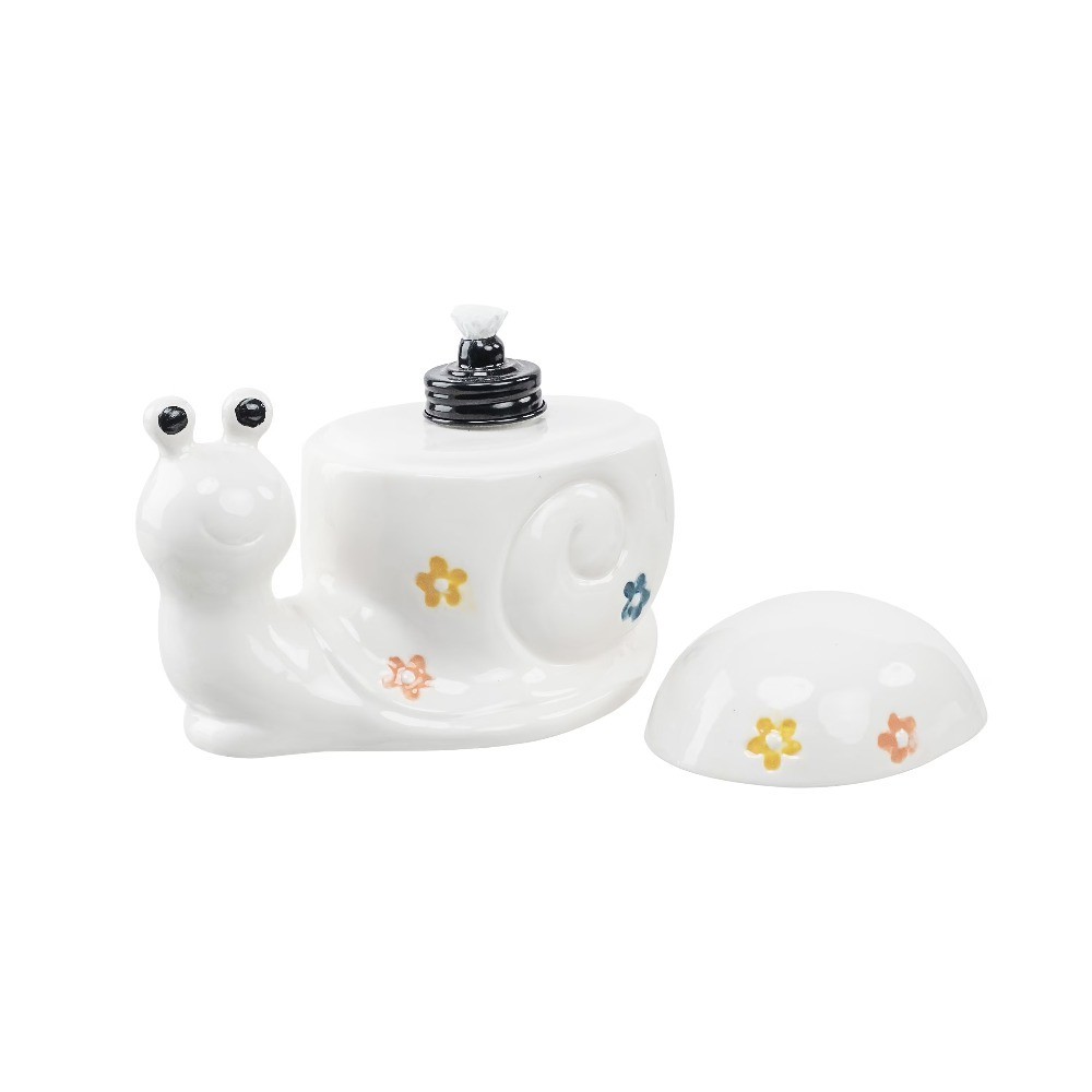 Ceramic Snail Shaped Outdoor Patio Tabletop Flame Torch