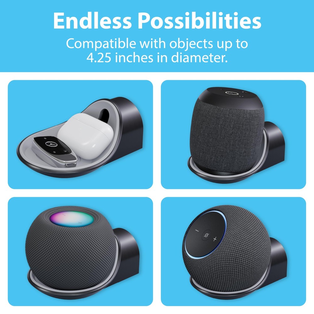 Premium Wall Mount For Echo Dot MAX HomePod Mini Soft Liner Secure Fit Base