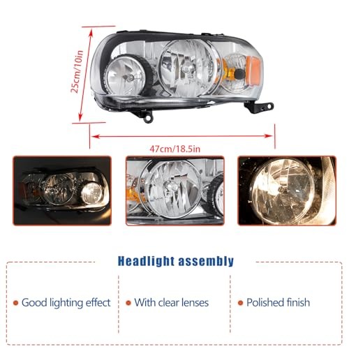 Headlight Assembly Replacement for Escape 2005-2007 Left Driver and Right