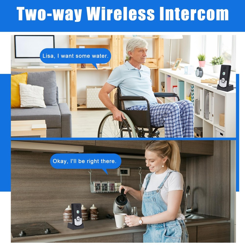 Intercom System for Home, 2 Way Voice Intercom Wireless, Home Intercom System