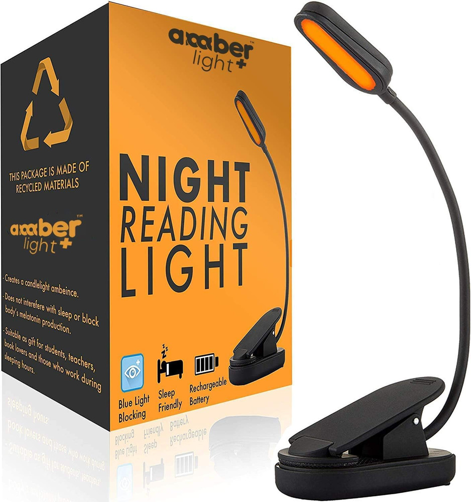 Amber Light + Giftable Amber Book Light - Blue Light Blocking - Night Reading Bo