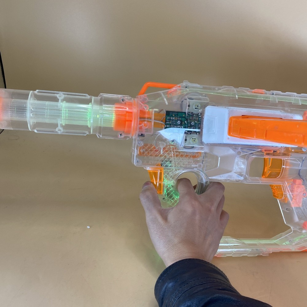 NERF Modulus Ghost Ops Evader Blaster Transparent LIghts Up （ seller FIXed)
