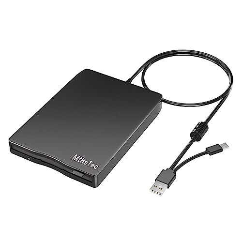 USB Floppy Drive External 3.5" USB & -C External Floppy Disk Drive Portable 1...