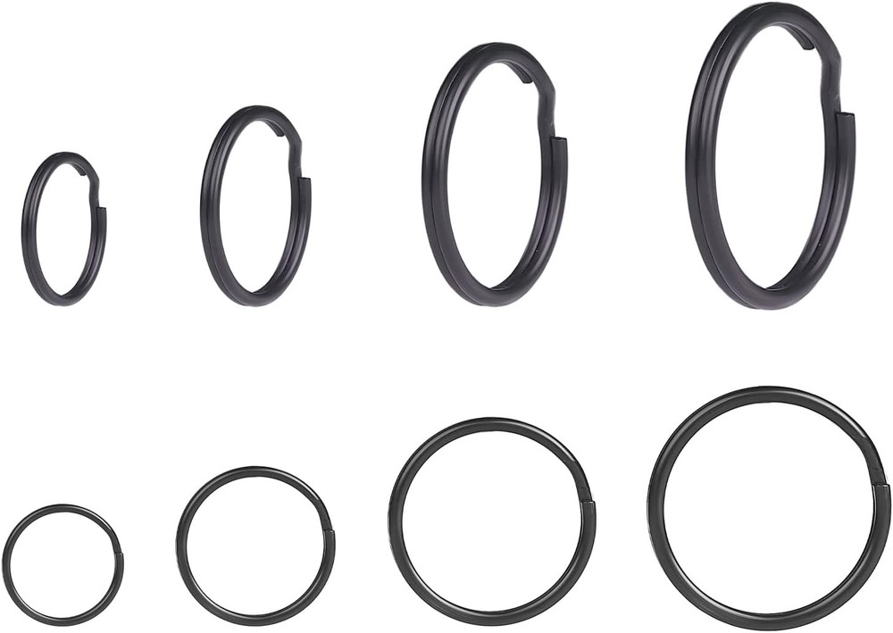 Split Key Rings 40pcs Metal Assorted Sizes