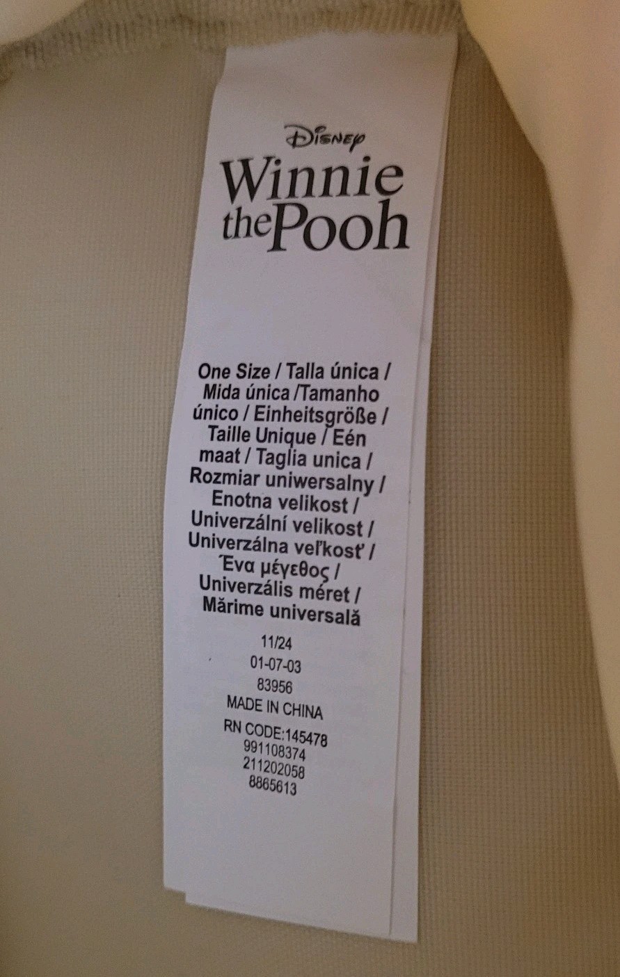 Disney Winnie the Pooh - Makeup Bag Primark Monogram (M) Exclusive New With Tag