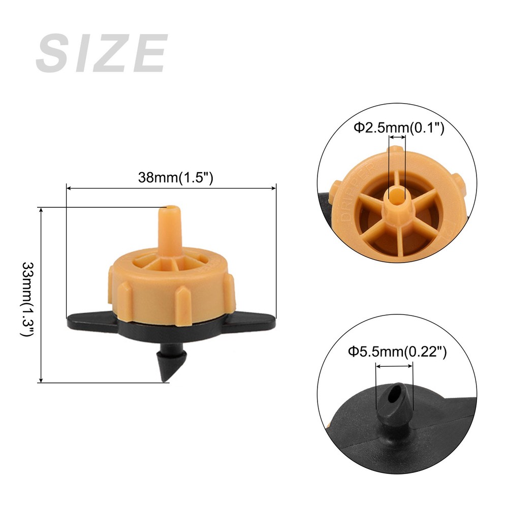 Pressure Compensating Dripper,(0.5 Gallon Per Hour)15Pcs