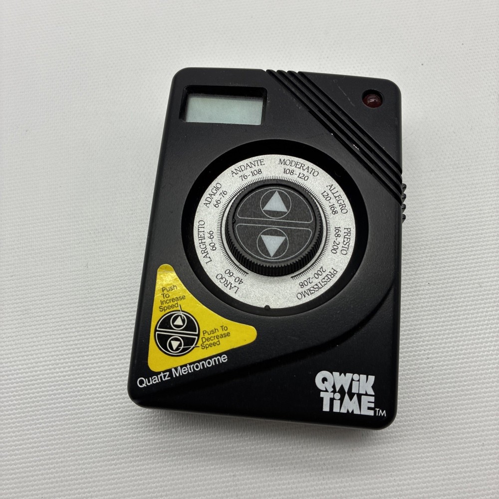 Qwik Time Electronic Quartz Metronome 1995 Tested Works (needs batteries)