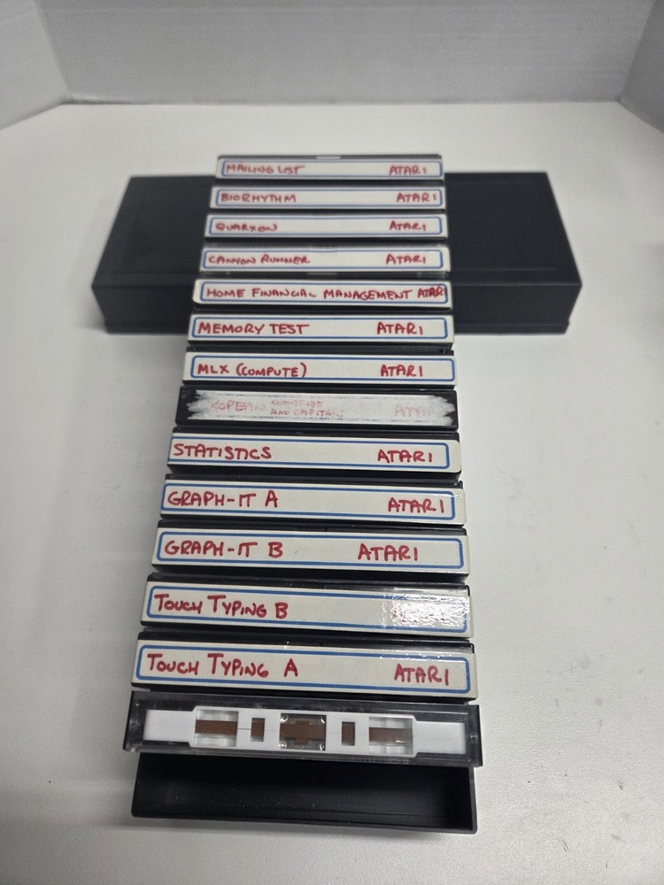 Vintage Atari Program Cassette Lot