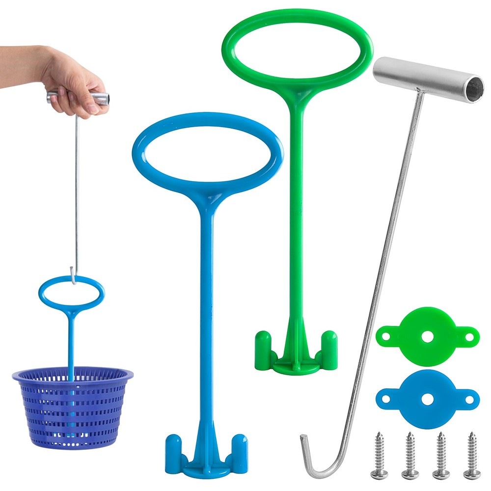 Skimmer Basket Handle Universal Pool Baskets Hook Tool with Inground Swimming