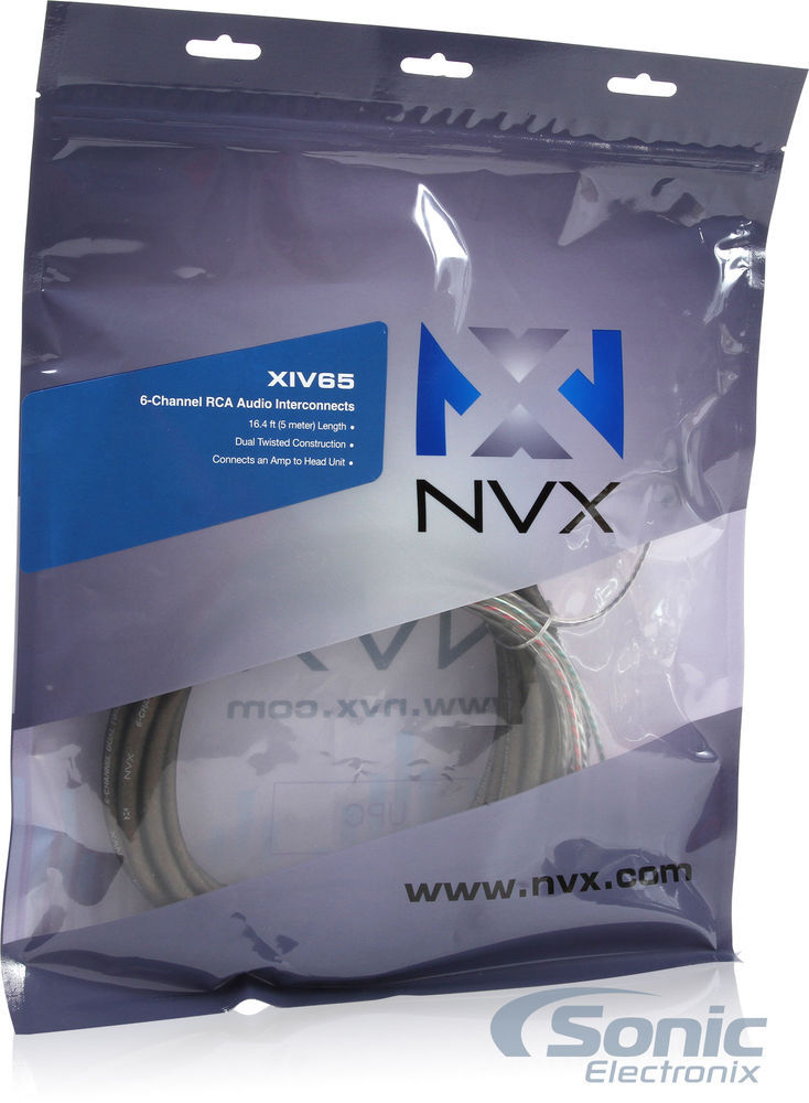 NEW! NVX XIV65 V-Series 5m (16.40 ft) 6-Channel RCA Audio Interconnect Cable