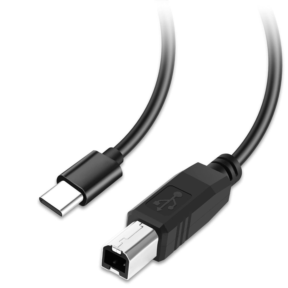 Flexible 10ft USB C to USB B Printer Cable for MacBook Pro/Air, Compatible with