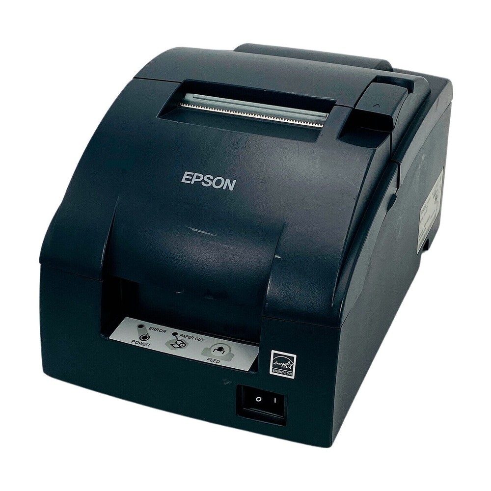 Epson TM-U220B Dot Matrix POS Receipt Printer Serial with AC Adapter TESTED