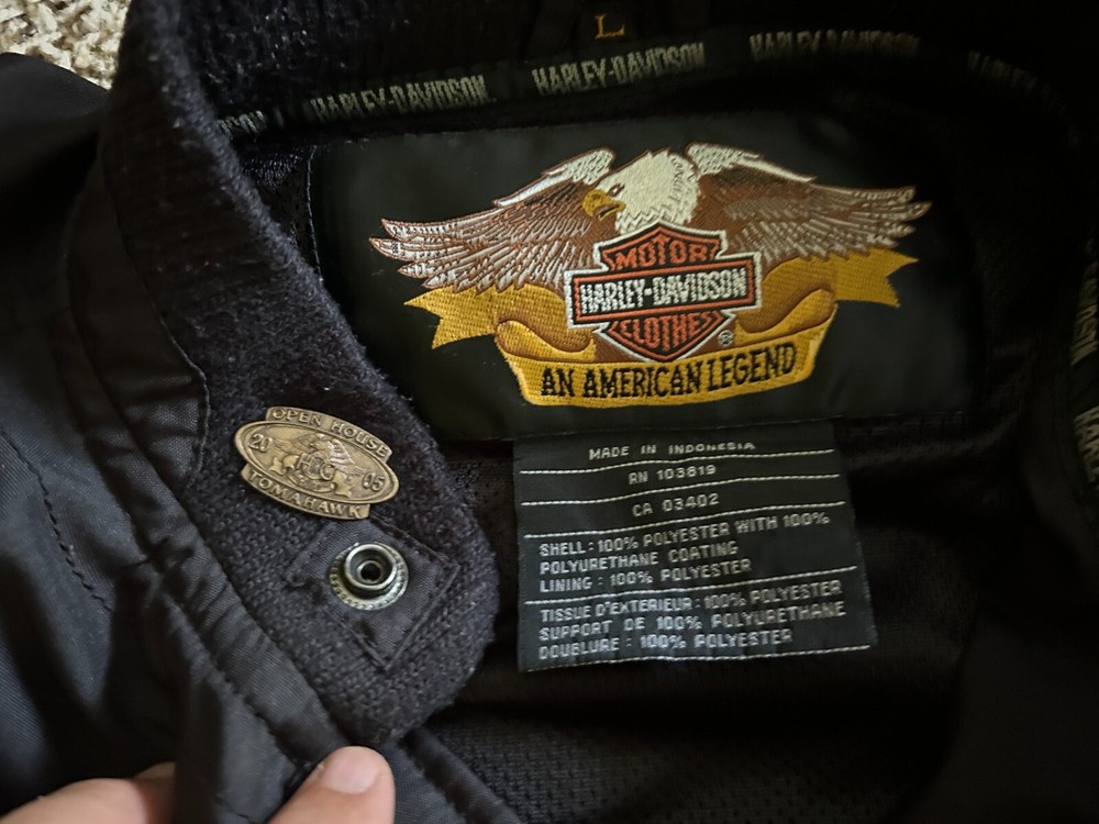 Harley-Davidson Brand Motorcycle Riding Jacket SZ Medium/Large_Black