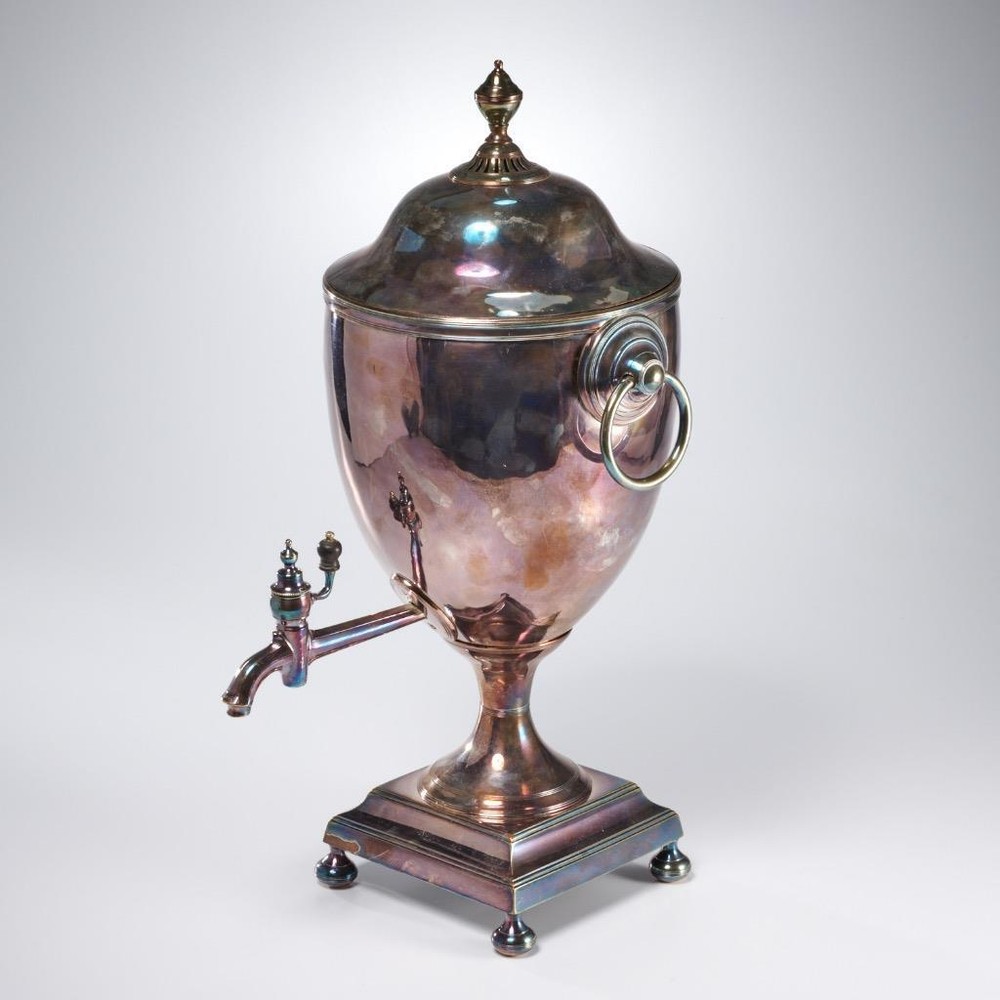 Antique Sheffield Silver Plate 19th Century Hot Water Tea Drink Urn Dispenser B