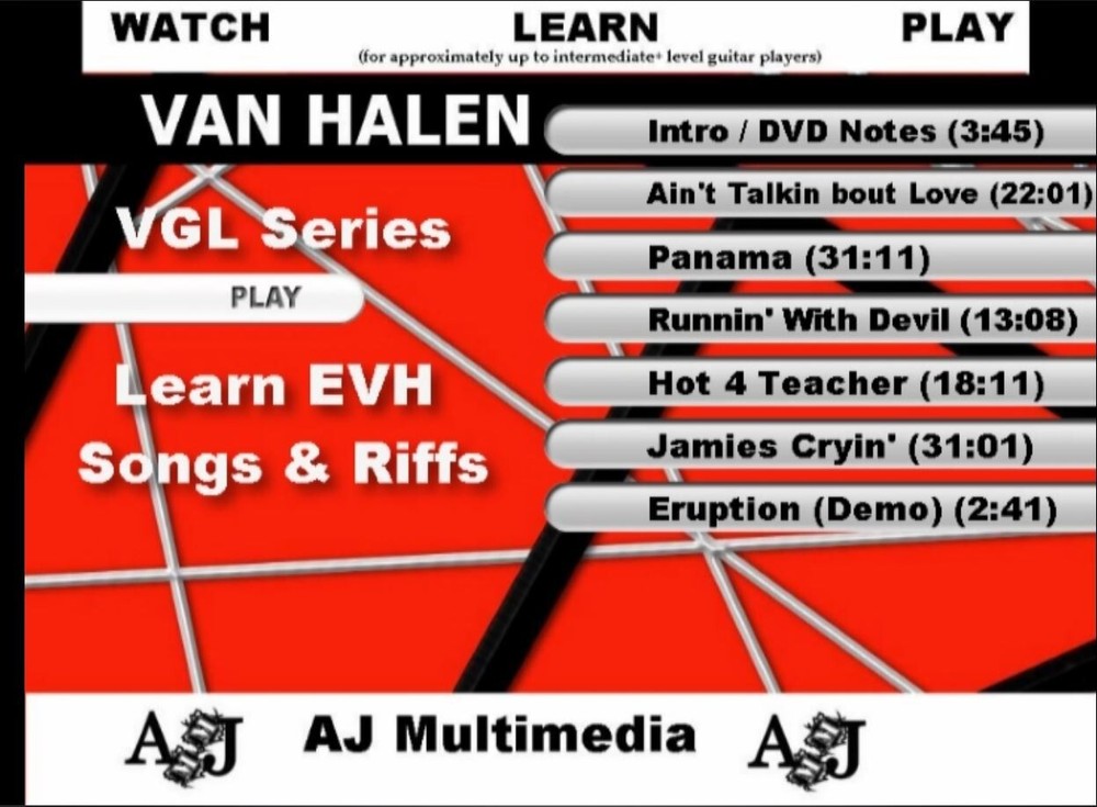Custom Guitar Lessons, Learn Van Halen (EVH) - DVD Video