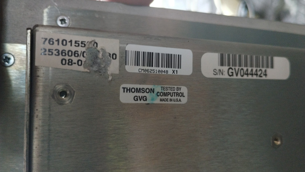 Grass Valley Group MAESTRO Video Production Center Master Control System Panel