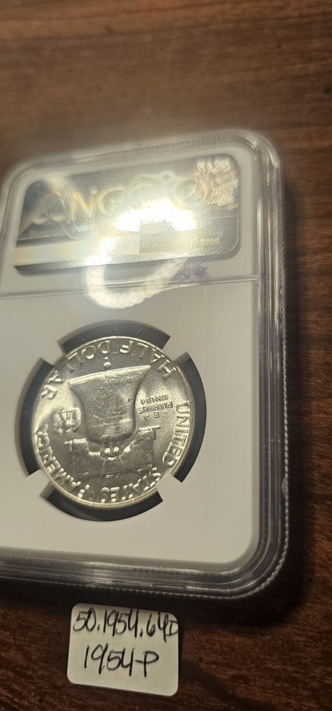 1954-P Franklin Half Dollars NGC MS64 Brilliant Uncirculated