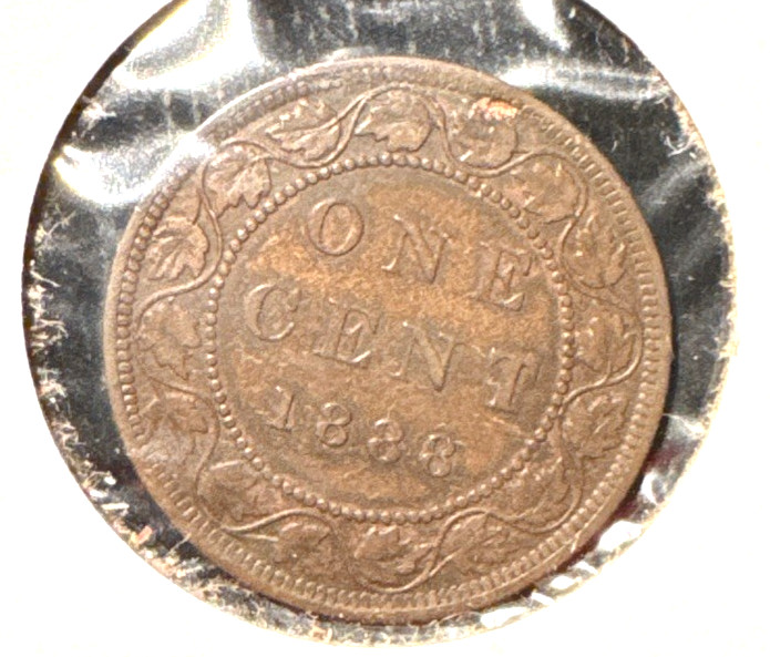 Canada 1888 large cent KM 7 XF
