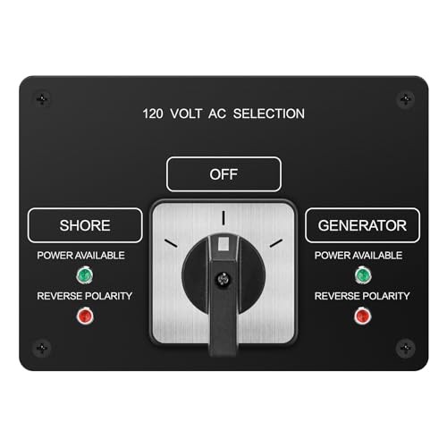 AC Rotary Switch Panel 2 Position, 120V 30A Selector Switch with Reverse