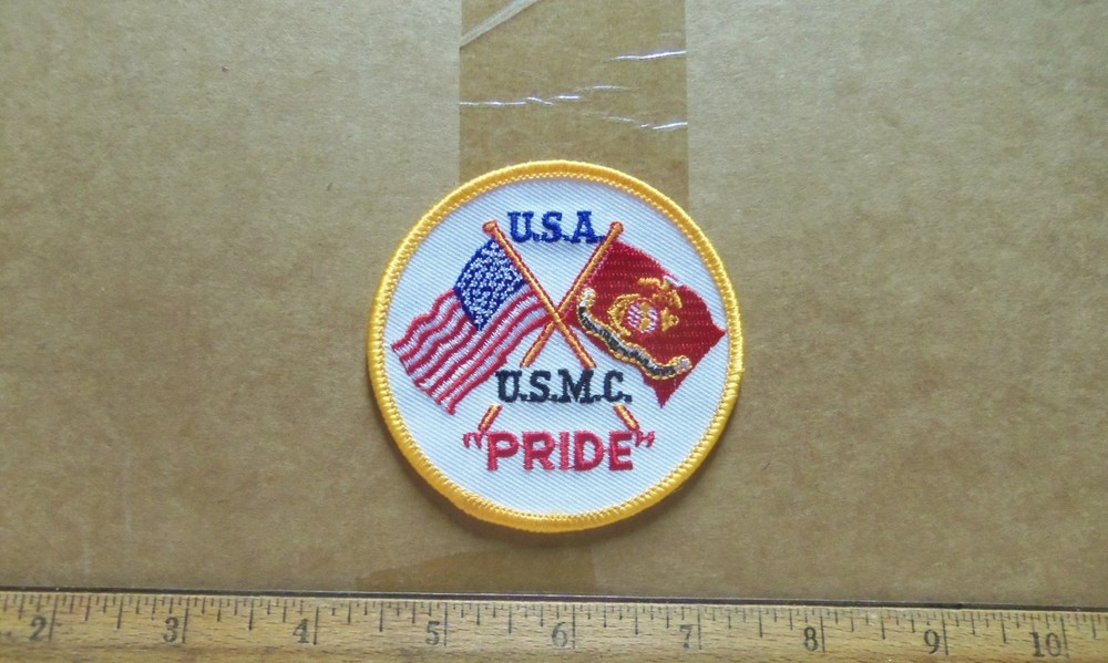 U.S.A. & U.S.M.C. Pride - Cross Flags Embroidered Patch