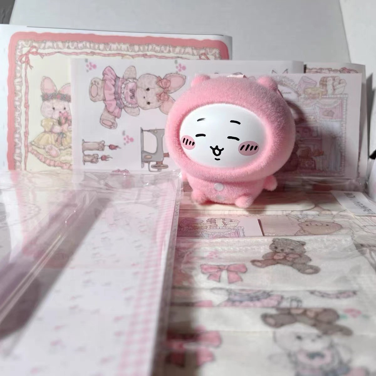 Chiikawa Pajama Party Face-Changing Keychain Doll Toys Gift Confirmed Blind Box