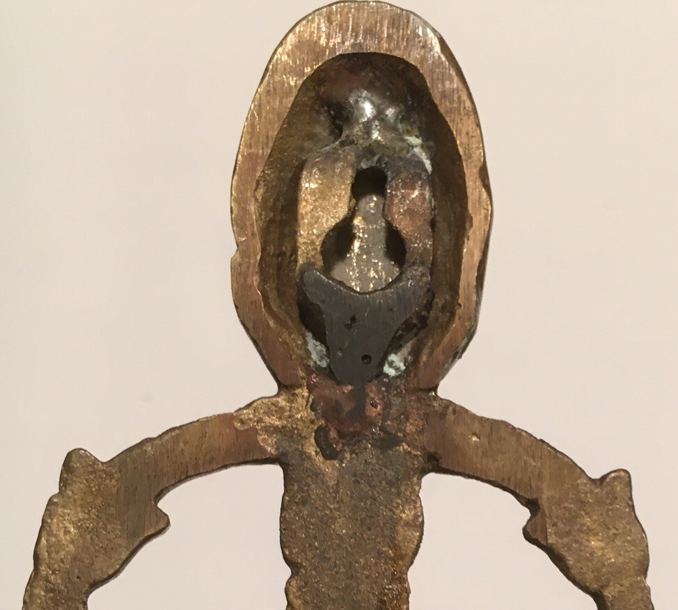 Large Ornate Brass Wall Sconce Two Candleholder