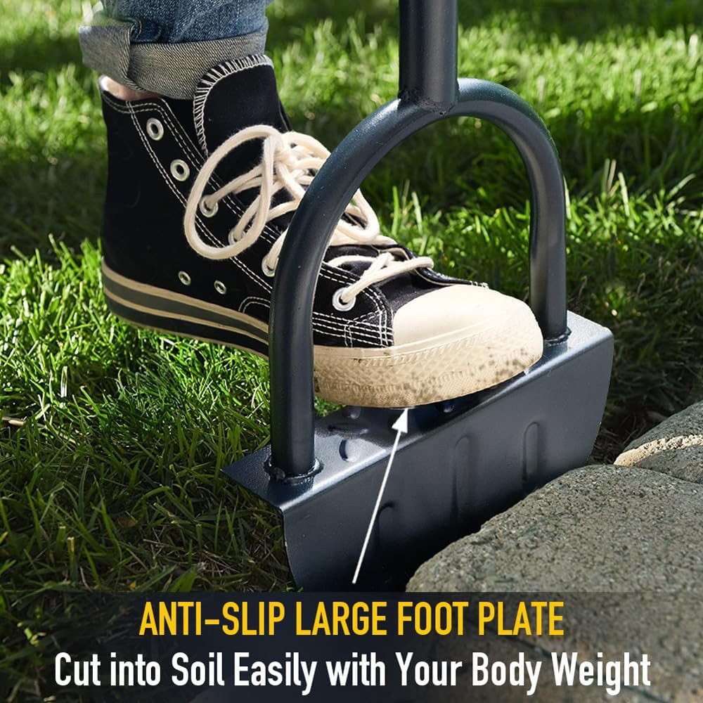 Lawn Edger, Half Moon Sidewalk Grass Edger, 38-Inch