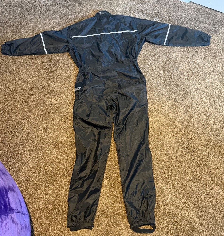 Bilt Tornado motorcycle rain suit black reflective size medium