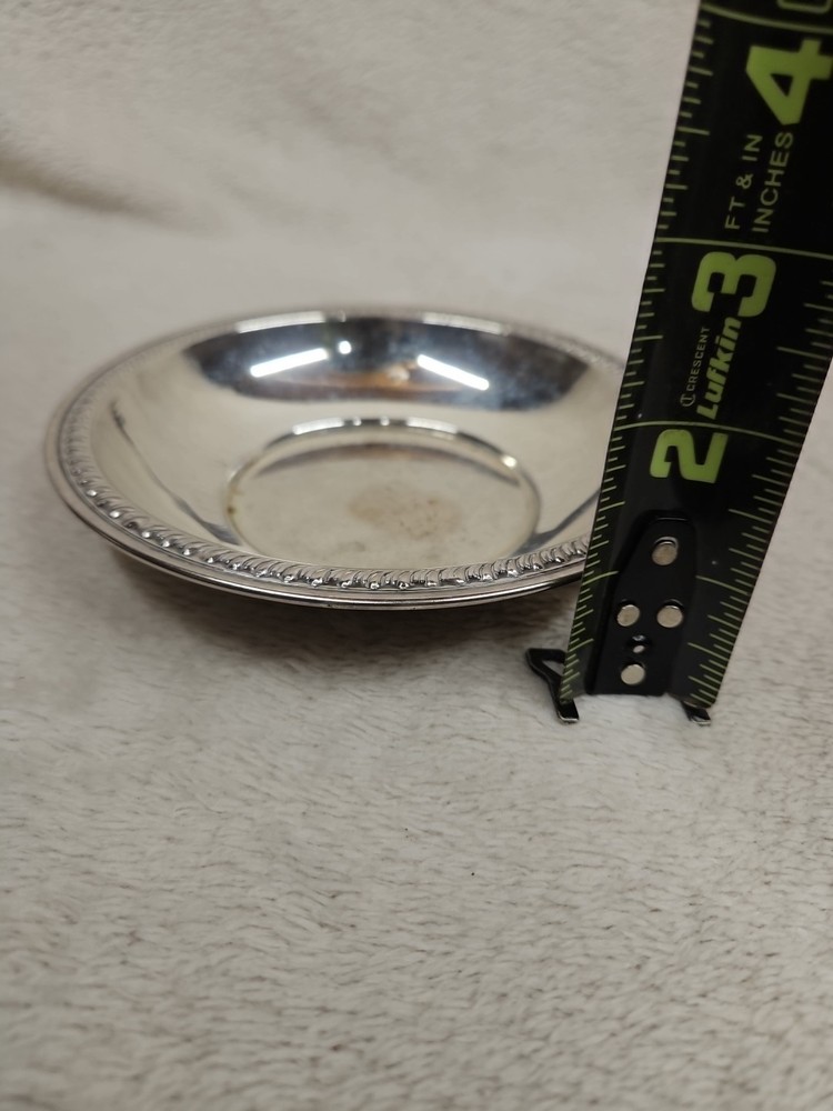 Vintage Silver Plate Dish Decorative Edging