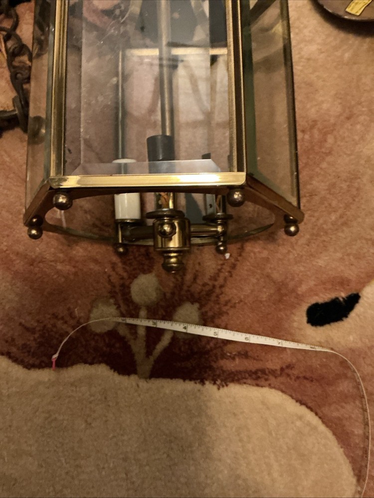 Antique Spanish Mediterranean Style Glass Light