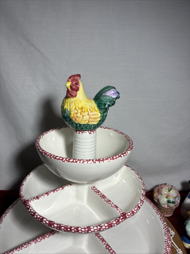 Condiment Snack Server Tray Divided Centerpiece Holiday Server