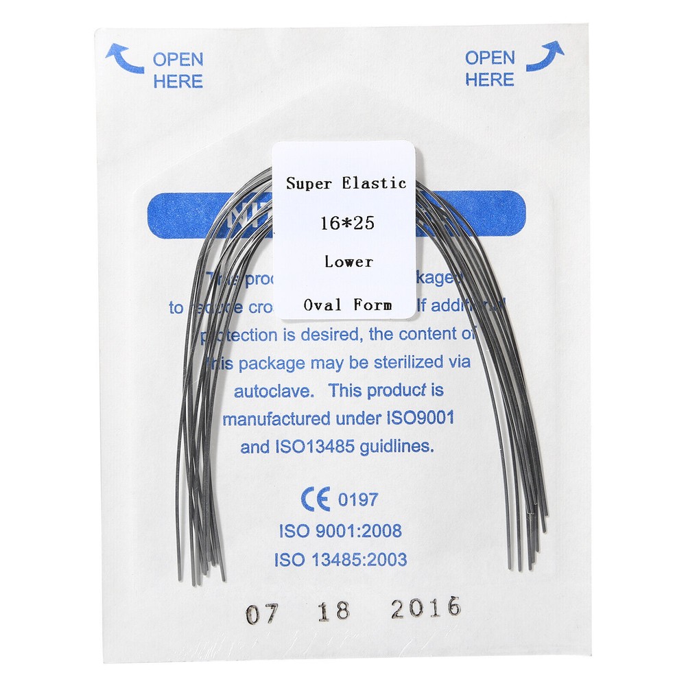 Dental Ortho Arch Wire Super Elastic Niti Reverse Curve Rectangular True Form