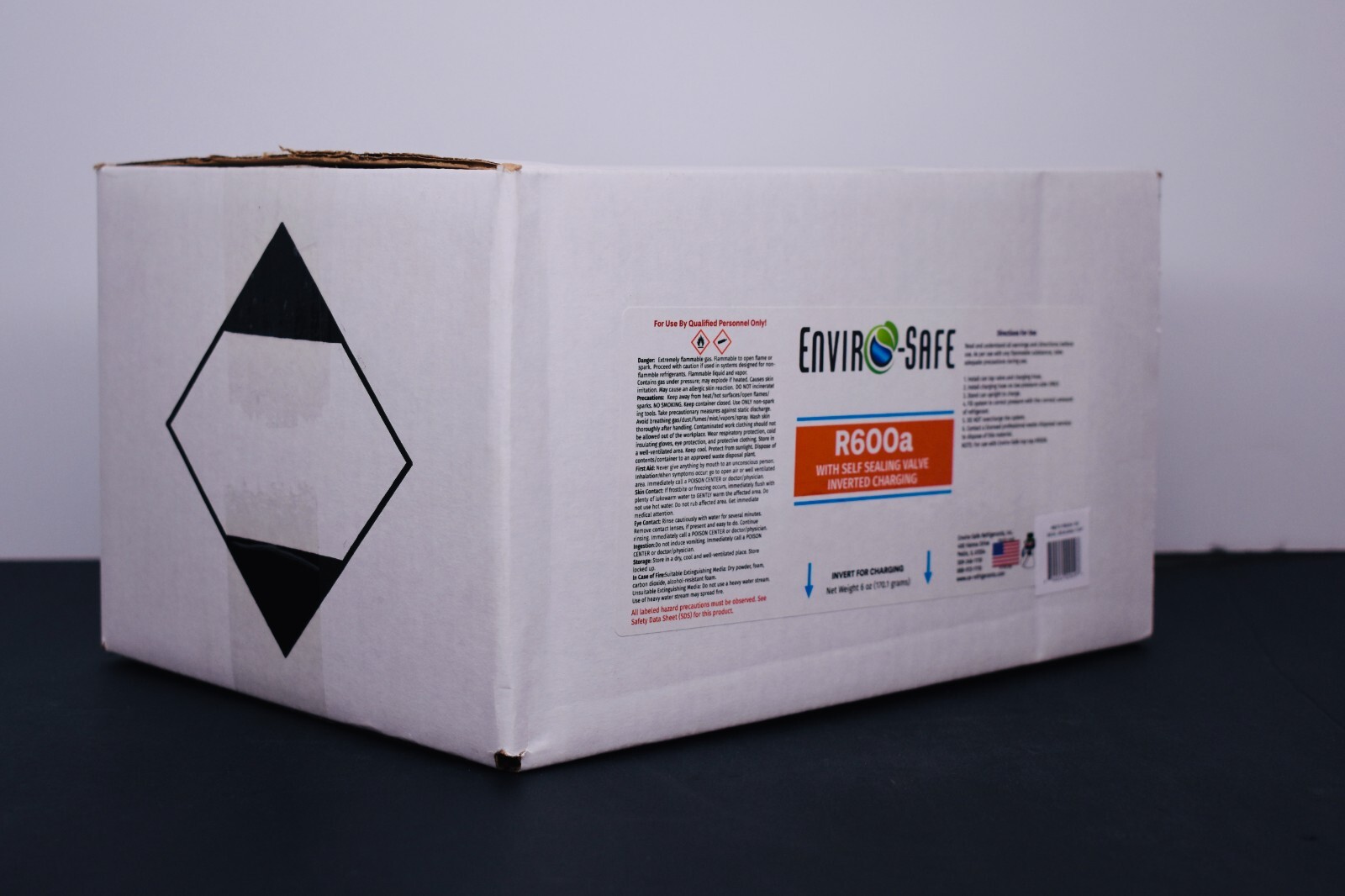 R-600a Refrigerant with 7/16" Self Sealing K28 6 oz Case/12