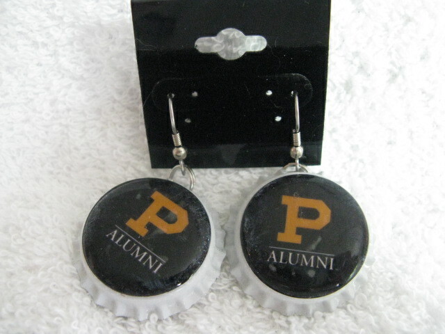 Bottle Cap Image Earrings ~ Handcrafted ~ **Gift Idea ~ Boilermakers