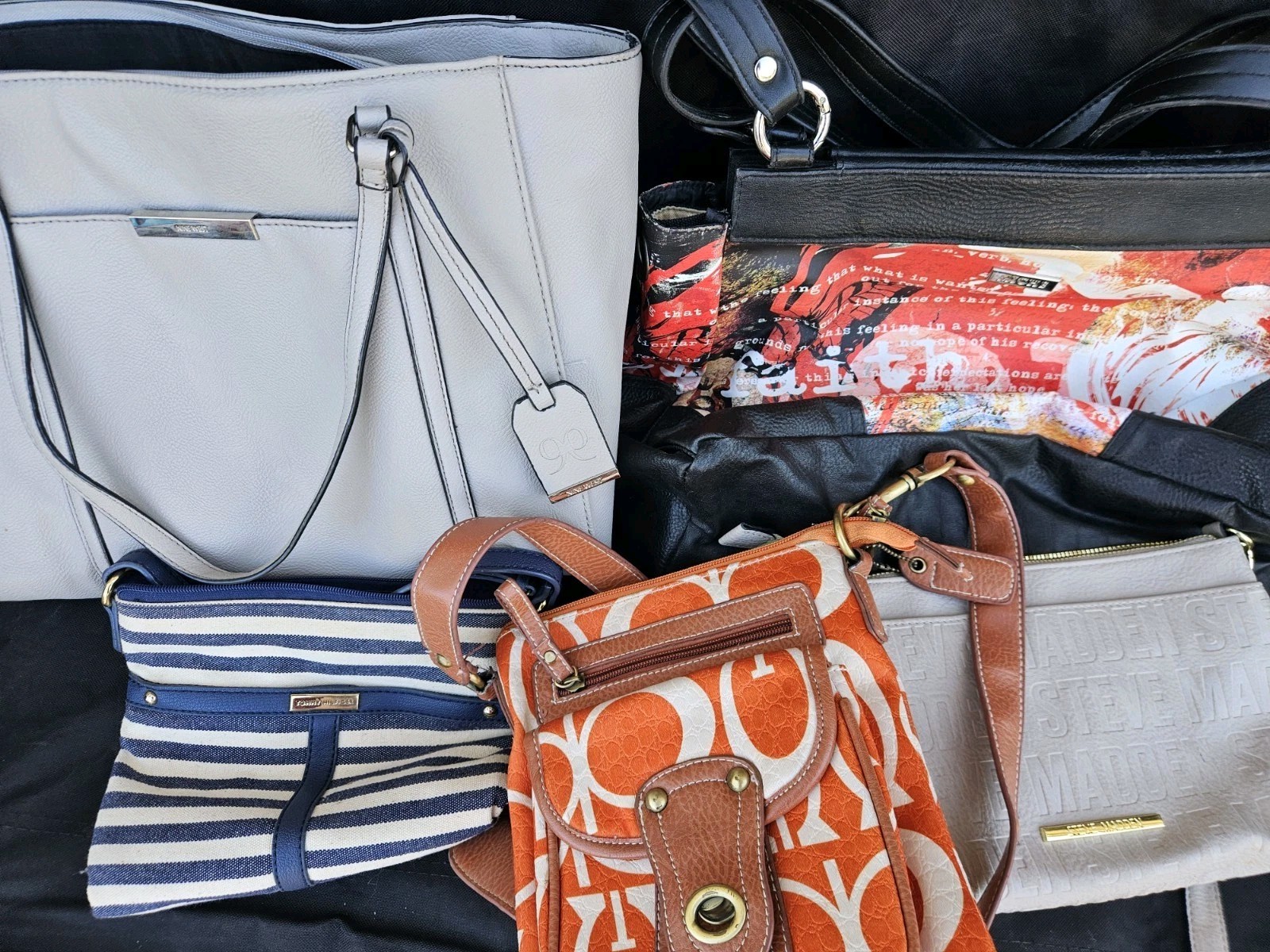 Vintage Purses lot Of 5: 1 Steve Madden, Tommy Hilfiger, Nine West, Michs, Omega