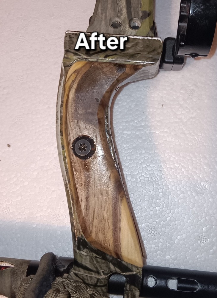 Custom Black Walnut Bowtech Tomkat Compound Bow Grip