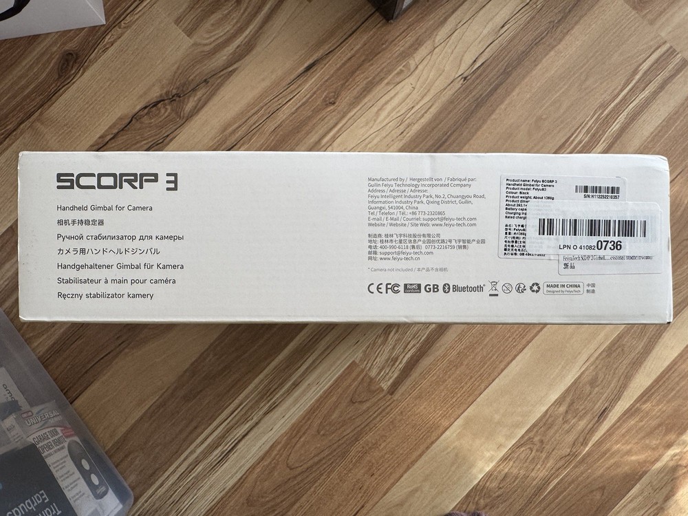 FeiyuTech SCORP 3 Handheld Gimbal Stabilizer - New Open Box