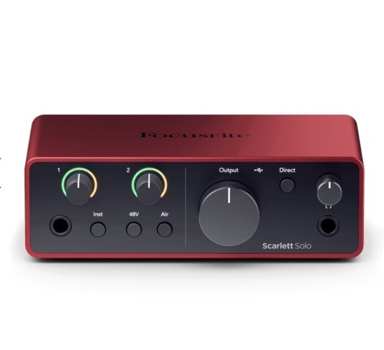 Focusrite Scarlett Solo USB Audio Interface USB-C XLR TRS Phantom Power