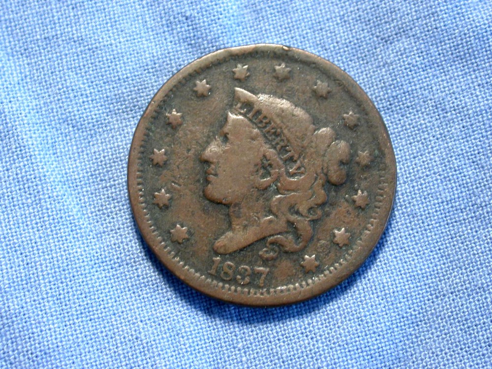 ** 1837 Coronet Head LARGE CENT ** Copper Nice Condition Clear Date