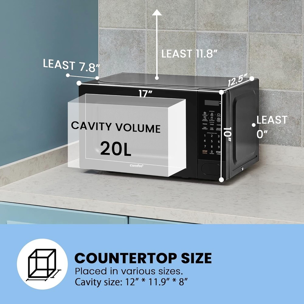 COMFEE Deluxe Counter Top One Touch Microwave Oven
