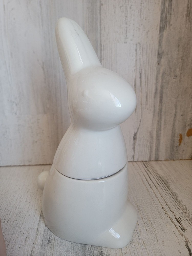 Easter bunny Candy Jar white home decor spring