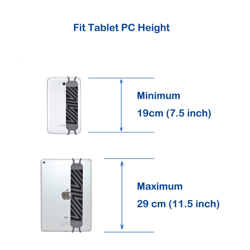 TFY Security Adjustable Hand-Strap Holder for Tablets E-Readers iPad Samsung