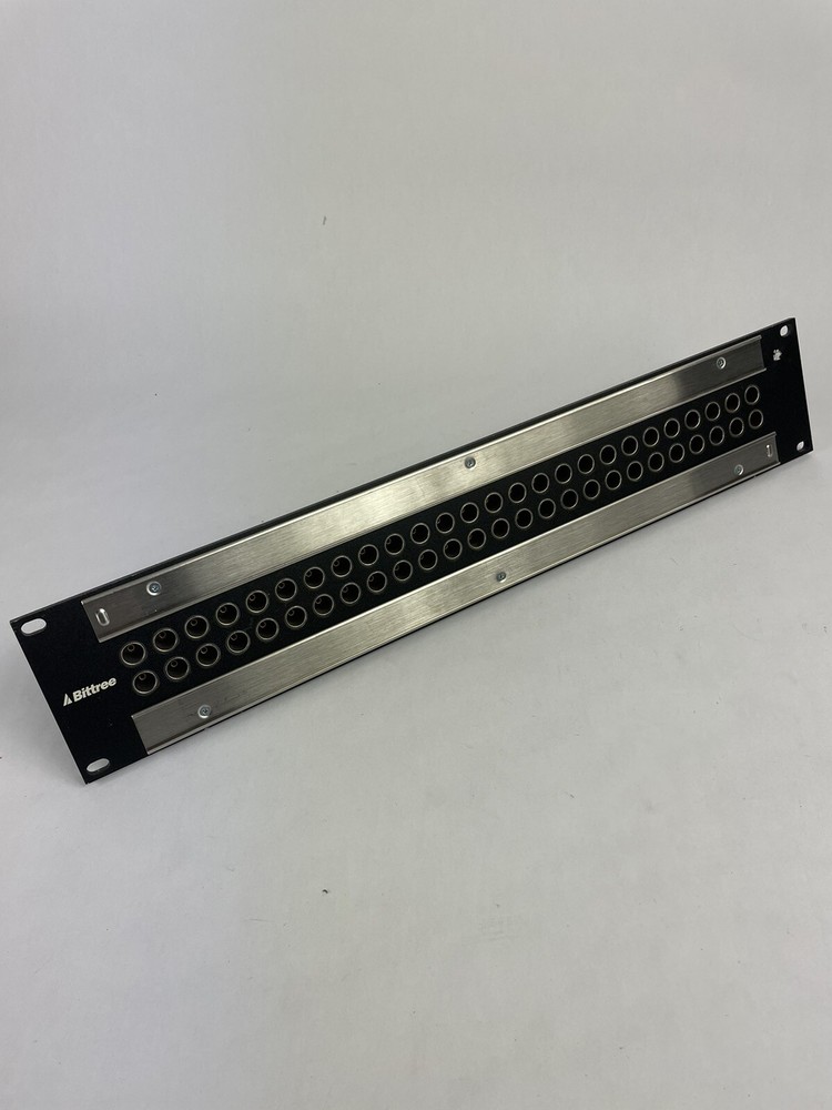Bittree Audio Patchbay B52T 2WTHD 2x26 2RU Panel Black Normalling Terminating