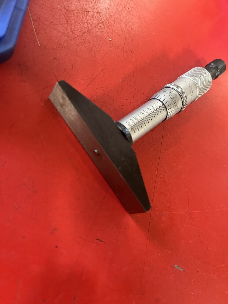 Central Tools Depth Micrometer #6240 With 2 Rods And Manual In Plastic Case