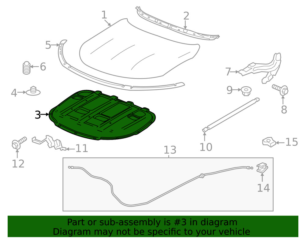 Genuine GM Hood Insulator 84963982