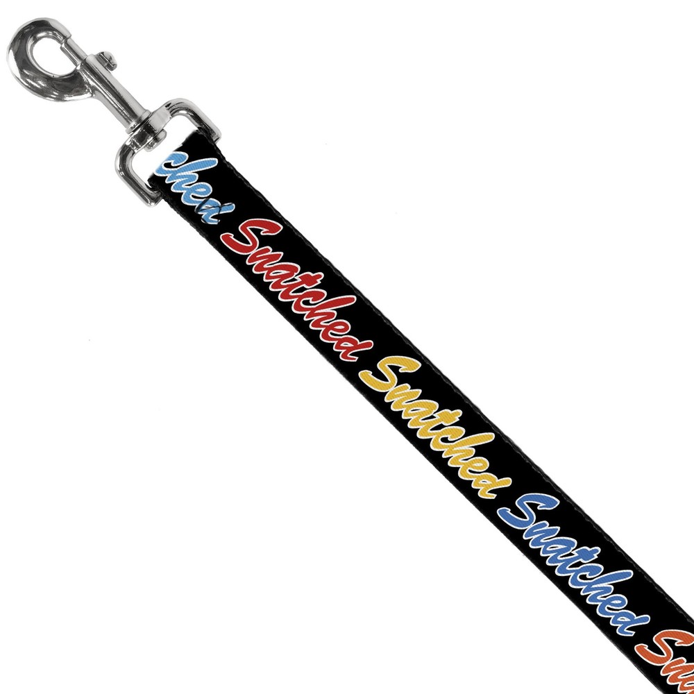Dog Leash SNATCHED Script Black/Multi Color